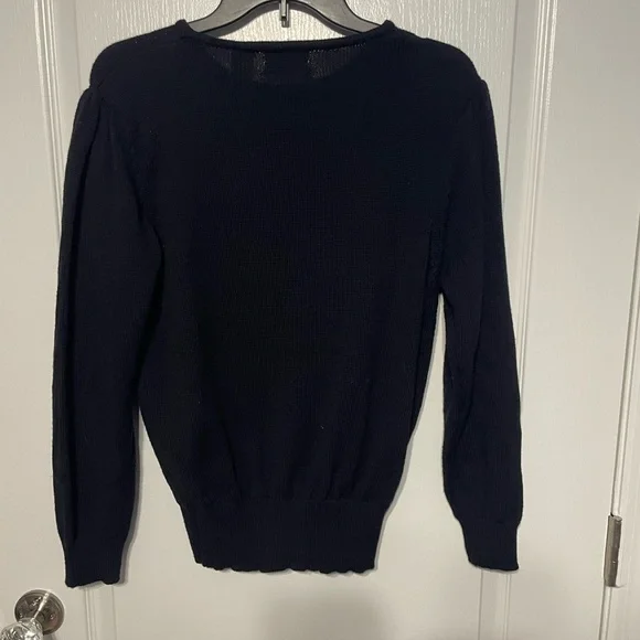 P Galli Design Floral sequined black sweater size M - Picture 2 of 4